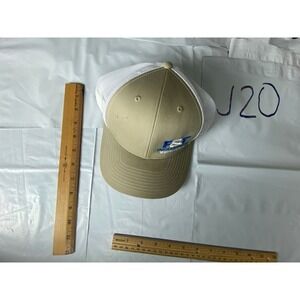 EST Industries Trucker Hat Tan Mesh Back Baseball Cap Adjustable Snapback